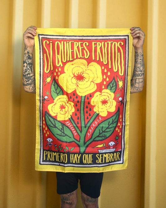bandera SI QUIERES FRUTOS